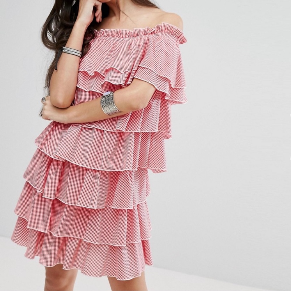 Glamorous Petite Tiered Layered Mini Dress